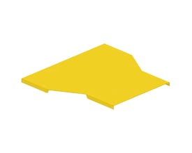 Schneider Electric låg til reduktionsstykke 300-100x1mm FZS C2 i RAL10 gul, vist isoleret på hvid baggrund.