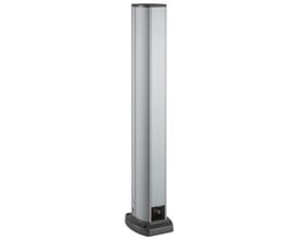 Schneider Electric OL45 stander på 700mm i anodiseret aluminium med sort base, ideel til gulvmontering ved skriveborde.