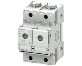 Siemens 2-polet sikringsafbryder type 5SG7 123 D02, 63A, 400V AC, fremstillet i Tyskland.