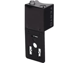 Festo indikatorindsats MFL-230AC i sort plast med synligt Festo-logo og en lille kuppelformet lysindikator på toppen.