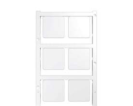 Weidmüller klæbemærke SM 27/27 K MC, hvidt og blankt, 27x27 mm, polyamid med brandklasse V2.