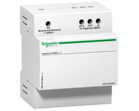 Schneider Electric Vigilohm HV-IM20-1.7 spændingsdeler til overvågning af IT-netværk, vist på hvid baggrund.