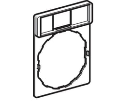 Linjetegning af Schneider Electric skilteholder ZBZ32, viser monteringsdetaljer og dimensioner for 8 x 24 mm skilt og 30 x 40 mm holder.