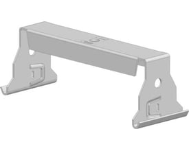 Legrand P31 400 dobbelt ophæng i RAL9010 hvid metal med vinklede monteringsarme, designet til kabelbakker.