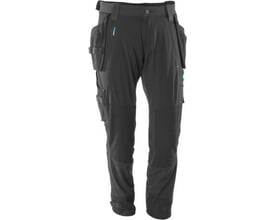 Mascot Buks advanced stretch i sort, model 90C46, fremstillet af 93% nylon og 7% elastan med vandafvisende finish.