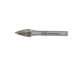 Norton BDX-hårdmetalfræser, form G, med rillet fræsehoved og skaft med Norton-logo, set fra siden.