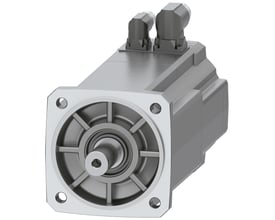 Siemens Simotics S-1FK2 CT servomotor i grå metal med en cylindrisk aksel og to vinklede stik på toppen.