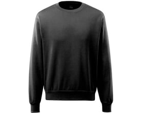 Mascot Carvin sweatshirt i sort farve, fremstillet af 60% bomuld og 40% polyester, med rund hals og ribkanter.