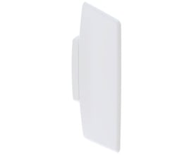 Geberit Basic urinal skillevæg i hvid plastic med skjult beslag, bredde 440 mm, længde 740 mm.