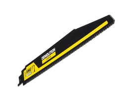 DeWalt Extreme bajonetsavklinge på 305 mm, med 'DEMOLITION CARBIDE' tekst og gul markering langs tænderne.