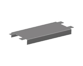 ABB C60-BP fodplade i galvaniseret stål til stabilisering af nedgravede skabe, vist fra siden.