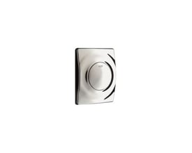 Grohe Surf betjeningsplade til urinal i krom med trykknap, 116 x 144 mm, med moderne design og cirkulære detaljer.
