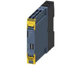 Siemens SIRIUS 3SK1 sikkerhedsrelæ med skrueterminaler, 24VDC, der viser de elektroniske aktiveringskredsløb og enhederne.