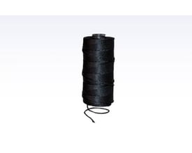 Roliba mursnor 6/8 sort nylon, 3-slået, 1,2 mm tykkelse, 120 meter på en sort plastspole.
