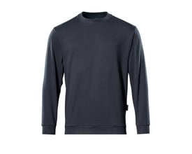 Mascot premium sweatshirt i mørk marine, str. L, lavet af kæmmet bomuld med ribkanter ved hals, ærmer og bund.
