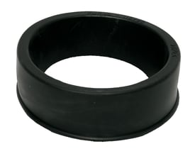 Sort Purus-gummimanchet i TPE-plast til 110/90 mm, vist som en bred ring med åbning og opkravet kant.