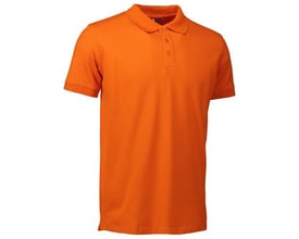 ID Identity polo stretch i str. 3XL i klassisk orange farve med krave og knaplukning.