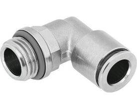 Festo vinkel-forskruning NPQH-L-G38-Q10-P10 i metal med indvendigt gevind og push-in tilslutning.