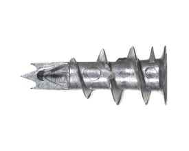 Fischer GKM gipsdybel i metal med PZ 2 kærv, 31 mm lang, vist isoleret på hvid baggrund.