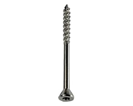 FIXX terrasseskrue UH i A4, 4,2 x 57 mm, set forfra med TX20-kærv, gevind og glat skaft.