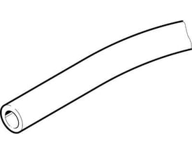 Festo trykluftslange PLN 12X1,75 i rød, med en udvendig diameter på 12 mm og en bøjningsradius på 23 mm.