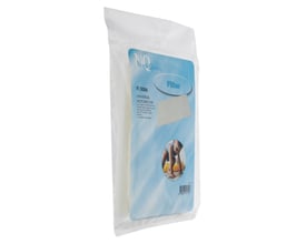 Nordic Quality universalt motorfilter FI 3006, 200x310mm, hvidt filter i emballage med barn på.