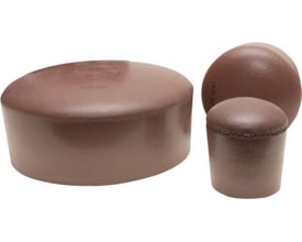 Scandi Supply FireFree FF520 Foam Plug i brun farve, 107 mm, vist på hvid baggrund med to stykker synlige.