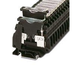 Phoenix Contact USIG sikringsrækkeklemme til 0,5-16 mm² ledere, bredde 10,2 mm, sort plast uden sikringsholder.