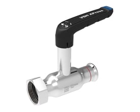 VSH XPress ventil FZ DN50 med G2 1/4" omløber og en høj spindel, med indikator for åben/lukket position.