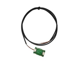 Ekstern fugtsensor til Aqua Xpress med sort kabel og grøn printplade på hvid baggrund.