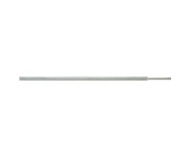 Lapp OLFLEX HEAT 650 SC enkeltleder 1x0,75mm med sølvfarvet ydre fletning og kobberleder for enden.