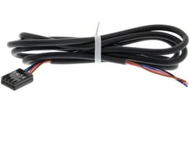 Omron photomicro sensorstik med 2 meter kabel, sort gummi og synlige farvede ledere.