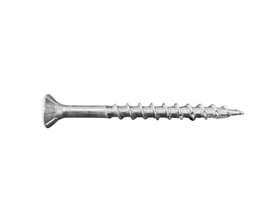 NKT Fasteners SPUN®+ rustfri skrue i A4 kvalitet, 120 mm lang med 5,0 mm tykkelse og TX 20 kærv.