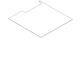 Eaton Tabula afskærmningsplade 4X4M til vandret montage, vist fra en vinkel på hvid baggrund.