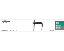 Vogels MA3010 sort universelt TV vægbeslag til skærme fra 32 til 55 tommer, med vippefunktion op til 10 grader.