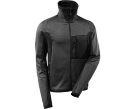 Mascot Advanced fleecetrøje i mørk antracit/sort med lynlås og brystlomme, moderne pasform og tofarvet design.