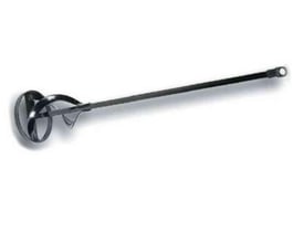 Ironside piskeris til maling med sort hoved, langt skaft, beskyttelsesring og 8 mm sekskanttilslutning; Ø80 mm og 400 mm.