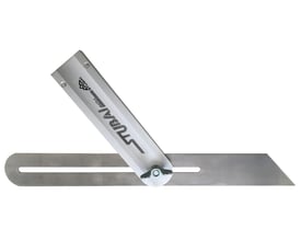 Stubai alu smigvinkel 30 cm med justerbar vinkel og låseskrue, fremstillet af poleret aluminium.