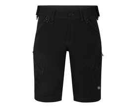 Engel X-treme shorts 6367 i sort, herre str. 104 med 4-vejs stretch, synlige lommer og logo på hvid baggrund.