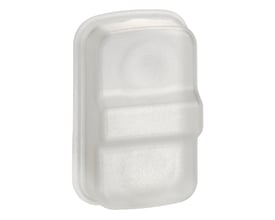 Schneider Electric ZBA709 silikonekappe i klar plast til trippelhoved trykknapper, beskytter mod snavs.