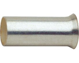 Klauke uisoleret terminalrør til 0,75 mm² ledere, 10 mm langt og belagt med sølv, fremstillet af kobber.