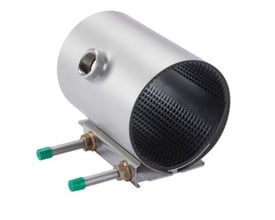 Romacon bandagemuffe til rør reparation, 48-55 x 200 mm, med 1" anboring og EPDM pakning i syrefast stål AISI316.