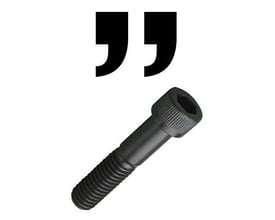 Unbrako skrue type C, 3/16 x 3/8 tommer, med sort cylindrisk hoved og indvendig unbrakonøgleudtag.