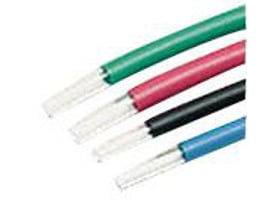 Parker PU slange i 4 mm x 6 mm dimension, vist i flere farver, herunder sort, grøn, rød og blå.