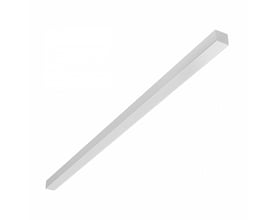 SpectrumLED kontorlampe på 120 cm med lang, hvid rektangulær form og justerbar watt og CCT.