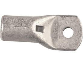 Elpress Cu-rørkabelsko Krf, 150mm² med M10 laske og synligt inspektionshul, fremstillet af fortinnet kobber.