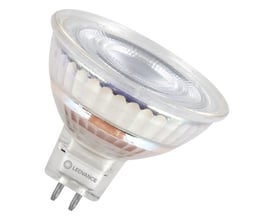 Ledvance LED MR16 GU5,3 spotlyskilde med 36° spredningsvinkel og 345 lumen, viser dens klare glas og LEDVANCE logo.