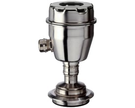 Siemens Sitrans P300 tryktransmitter i rustfrit stål, model 7MF8023-1DA04-1AA1, med 20mm gevindtilslutning og flange.