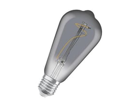 Ledvance 1906 Edison Smoke Single Fil LED-pære med røgfarvet glas og E27 sokkel, 3,4W, 100lm.