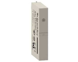 Schneider Electric RSL1AB4ND relæ, 1 C/O, 6A, 60V DC, med tydeligt logo og mærkninger på en neutral baggrund.